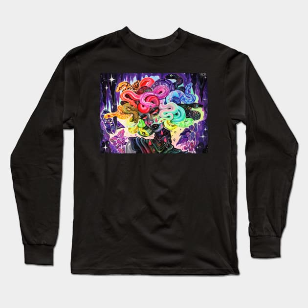 Medusa Long Sleeve T-Shirt by Bethaliceart